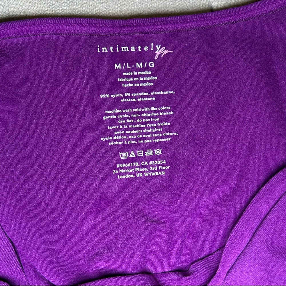 Free People Purple Low Back Long Sleeve Layering Top Women’s Size Medium / Large - Picture 10 of 10
